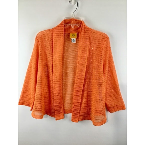 ruby rd designer open front long sleeves cover up - Picture 1 of 4